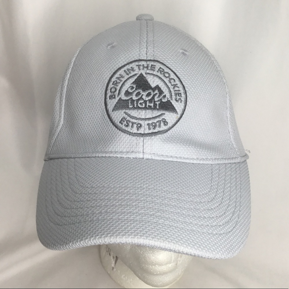 Coors light  gray fitted hat